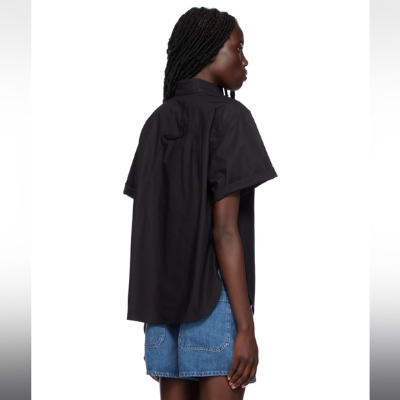 Citizens for Humanity short sleeve Kayla button down shirt in Black small - Picture 10 of 11